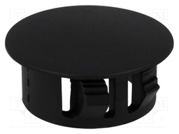Stopper; polyamide; Wall thick: 3.3mm; Øhole: 20mm; H: 10.1mm; black