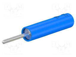 Socket; 4mm banana; 20A; blue; nickel plated; crimped,screw type