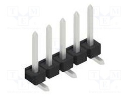 Connector: pin strips; pin header; male; PIN: 5; 2.54mm; SMT; 1x5