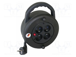 Extension lead; 3G1.5mm2; enclosed reel,rolled; Sockets: 4; PVC