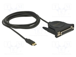 Cable; D-Sub 25pin socket,USB C plug; 1.8m; USB 2.0