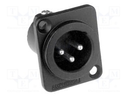 Connector: XLR; socket; male; Plating: silver plated; soldering