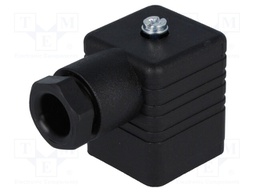 Connector: valve connector; plug; form A; 18mm; female; PIN: 3; 16A
