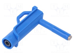 Magnetic cap; 4A; blue; Socket size: 4mm; Plating: nickel plated