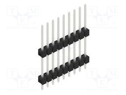 Connector: pin strips; pin header; male; PIN: 9; 2.54mm; THT; 1x9