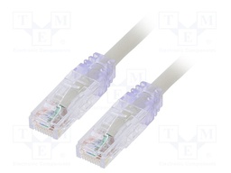 Patch cord; TX6™ PLUS,U/UTP; 6; stranded; Cu; LSZH; grey; Len: 5m