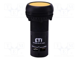 Switch: push-button; 22mm; NC + NO; yellow; IP65; flat; E; Pos: 2