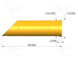 Test probe socket; gold-plated; Flange height: 1mm