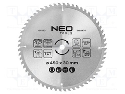 Circular saw; Ø: 450mm; Teeth: 60; cemented carbide; Øhole: 30mm