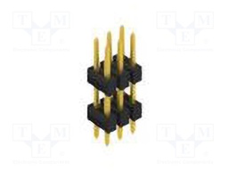 Connector: pin strips; pin header; male; PIN: 6; 2.54mm; THT; 2x3