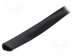 Hole and edge shield; PVC; L: 10m; black; H: 14mm; W: 7mm; -30÷70°C