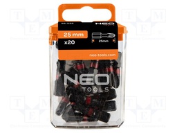 Kit: screwdriver bits; Phillips; 25mm; PH3; impact; 20pcs.