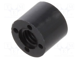 Spacer sleeve; cylindrical; polyamide; M2,5; L: 4mm; Øout: 5mm