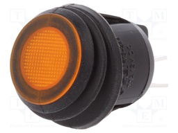 ROCKER; DPST; Pos: 2; OFF-ON; 20A/12VDC; yellow; IP65; LED 12VDC
