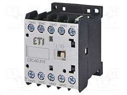 Contactor: auxiliary; Auxiliary contacts: NO x3 + NC x1; 24VAC
