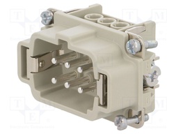 Connector: rectangular; male; EPIC H-BE; PIN: 6; 6+PE; size H-B 6