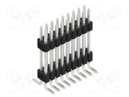 Connector: pin strips; pin header; male; PIN: 18; 1.27mm; SMT; 2x9