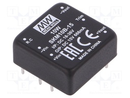 Converter: DC/DC; 10W; Uin: 18÷36V; 15VDC; Iout: 666mA; 1"x1",DIP