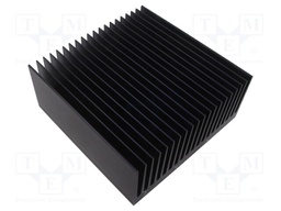 Heatsink: extruded; grilled; black; L: 200mm; W: 200mm; H: 83mm