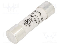 Fuse: fuse; quick blow; 12A; 600VAC; 600VDC; 13.3x38mm