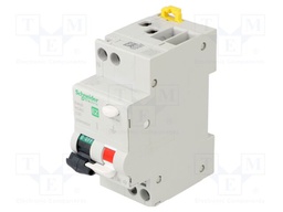 RCBO breaker; Inom: 20A; Ires: 30mA; Poles: 1+N; 230VAC; IP20; RCBO