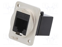 Coupler; FT; Cat: 6; Layout: 8p8c; RJ45 socket,both sides; 19x24mm