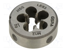 Threading die; M12; 1.75; high speed steel; H: 14mm; Øout: 38mm