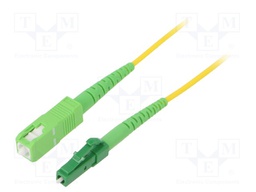 Fiber patch cord; OS2; LC/APC,SC/APC; 1m; LSZH; yellow; Øcable: 2mm
