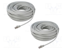 Patch cord; S/FTP; 6a; solid; Cu; LSZH; grey; 40m; 27AWG; Cablexpert