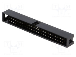 Socket; IDC; male; PIN: 50; straight; THT; gold-plated; 2.54mm