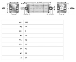 Fastening for actuator; 63mm; Flowmatik