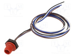 Connector: M12; socket; male; straight; with lead; PIN: 4; 0.34mm2