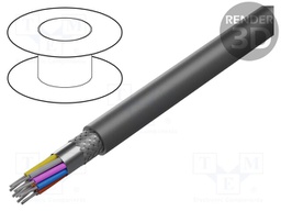 Wire; EcoFlex®; 12x18AWG; MPPE; dark grey; 600V; halogen free; 305m