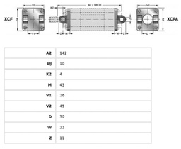 Fastening for actuator; 32mm; Flowmatik