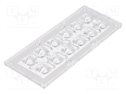 LED lens; rectangular; transparent; H: 8.42mm