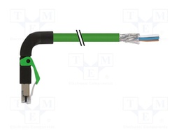 Patch cord; wires,RJ45 down angled plug; 5; stranded; Cu; PUR