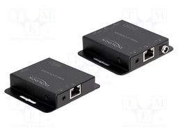 HDMI extender; PoC; 4K,EDID,HDCP,PoC,UHD 2160p; black; metal