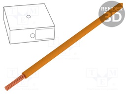 Wire; H05V-K; stranded; Cu; 1mm2; PVC; orange; 300V,500V; 250m; reel