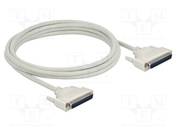 Cable; D-Sub 37pin plug,both sides; Len: 3m; beige; Øcable: 8mm
