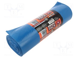 Trash bags; LDPE; blue; 240l; 10pcs; Maxi Pack