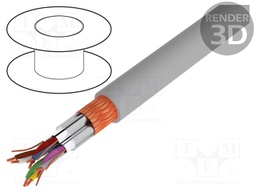 Wire; Li-2Y-CY-PIMF; 4x2x1mm2; PVC; grey; 250V