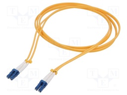 Fiber patch cord; both sides,LC/UPC; 2m; LSZH; yellow