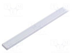 Profiles for LED modules; white; surface; white; L: 1m; aluminium
