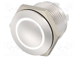 Switch: vandal resistant; Pos: 2; SPST; 2A/36VDC; OFF-(ON); white