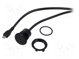 Adapter; for panel mounting,rear side nut; USB 3.0; Thread: M22