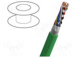 Wire: test lead cable; 8x2x0,18mm2; PUR; green; stranded; -30÷80°C