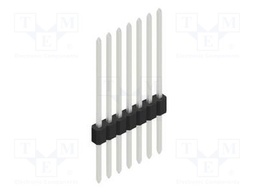 Connector: pin strips; pin header; male; PIN: 7; 1.27mm; THT; 1x7