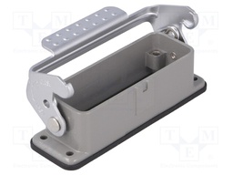 Enclosure: for HDC connectors; size D16A; with latch; straight