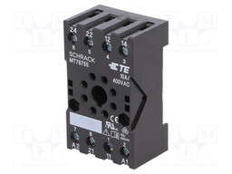 Socket; PIN: 8; 10A; 400VAC; H: 26mm; W: 38mm; Mounting: DIN; Series: MT