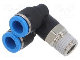 Push-in fitting; angled 90°,Y-Yap spliYYer; -0.95÷6bar; Mat: PBT